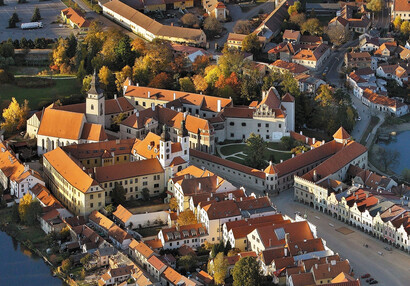 Letecký pohled zámku Telč
