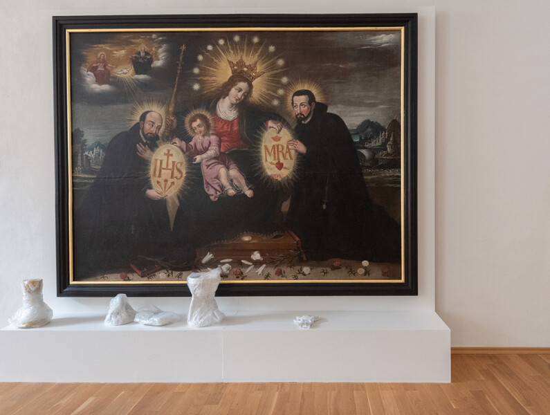 Instalace výstavy Telč a jezuité. Řád a jeho mecenáši Instalace výstavy Telč a jezuité. Řád a jeho mecenáši